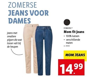 Lidl Mom fit jeans aanbieding