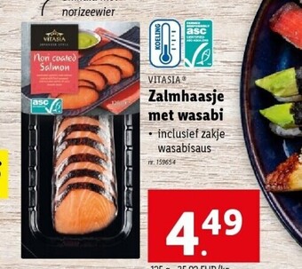 Lidl Zalmhaasje met wasabi aanbieding