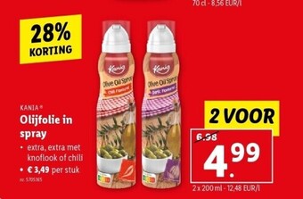Lidl Olijfolie in spray aanbieding
