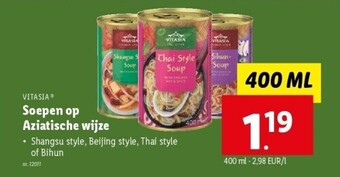 Lidl Soepen op aziatische wijze aanbieding
