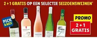 2 + 1 gratis op een selectie seizoenswijnen*