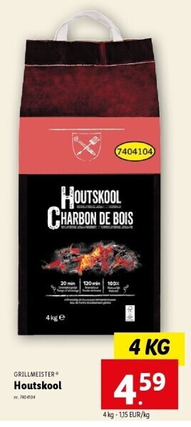 Lidl Houtskool aanbieding