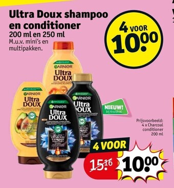Kruidvat Ultra doux shampoo en conditioner aanbieding