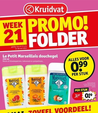 Kruidvat Le petit marseillais douchegel 250 ml aanbieding