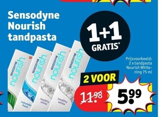 Kruidvat Sensodyne nourish tandpasta aanbieding