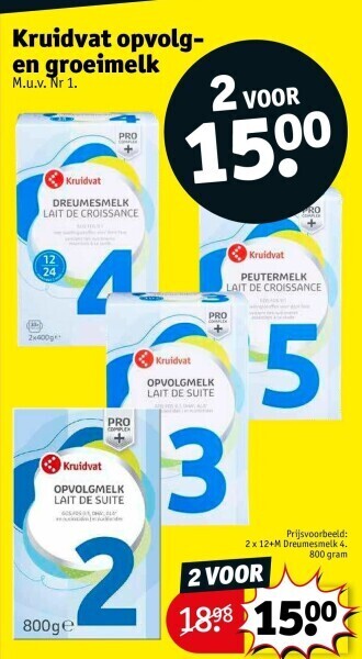 Kruidvat opvolgen groeimelk