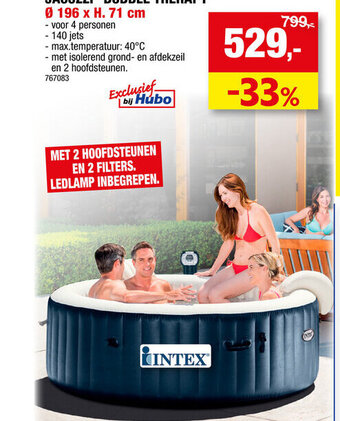 Hubo Intex Jacuzzi “bubble therapy” ø 196 x h. 71 cm aanbieding