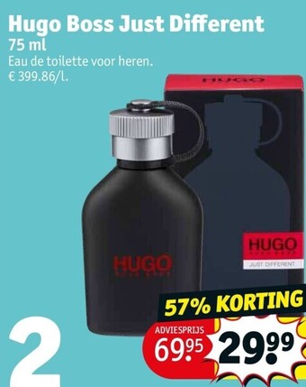 Kruidvat Hugo boss just dierent 75 ml aanbieding