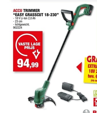 Hubo Accu trimmer “easy grasscut 18-230” aanbieding