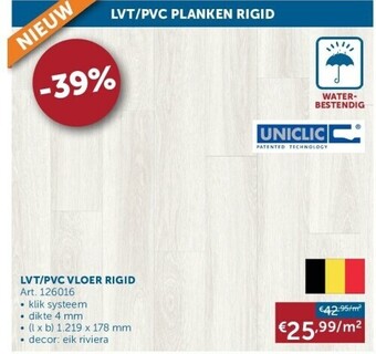 Zelfbouwmarkt Lvt/pvc vloer rigid aanbieding