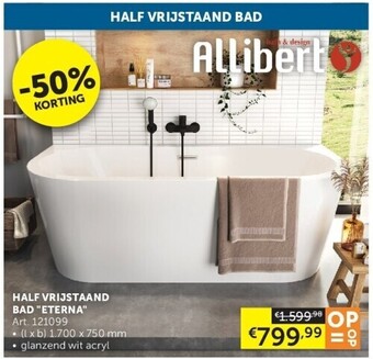 Half vrijstaand bad eterna