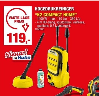Hubo Hogedrukreiniger “k2 compact home” aanbieding