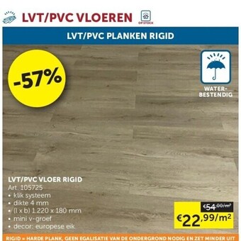 Zelfbouwmarkt Lvt/pvc vloer rigid aanbieding
