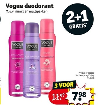 Kruidvat Vogue deodorant aanbieding