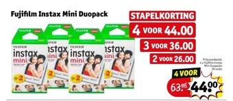 Kruidvat Fujifilm instax mini duopack aanbieding