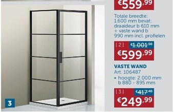 Zelfbouwmarkt Vaste wand aanbieding