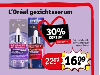 Kruidvat L’oréal gezichtsserum aanbieding