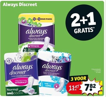 Kruidvat Always discreet aanbieding