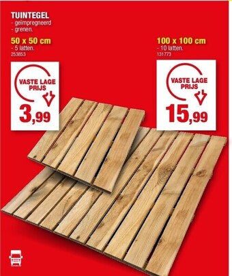 Hubo Tuintegel 50 x 50 cm aanbieding