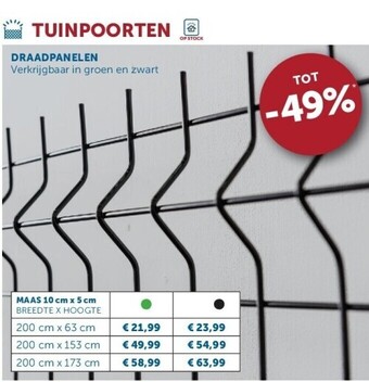 Zelfbouwmarkt Draadpanelen 200 cm x 63 cm aanbieding