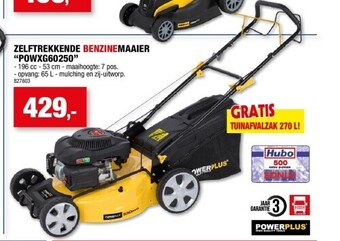 Hubo Zelftrekkende benzinemaaier “powxg60250” aanbieding