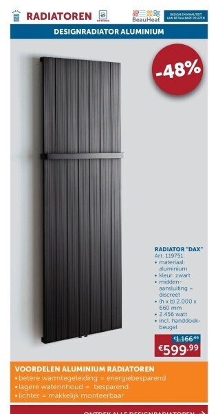 Zelfbouwmarkt Radiator dax aanbieding