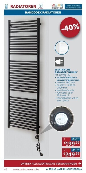 Elektrische radiator darius
