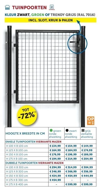 Zelfbouwmarkt Incl. slot, kruk & palen aanbieding