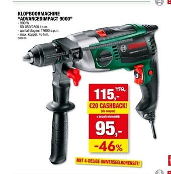Hubo Klopboormachine “advancedimpact 9000” aanbieding