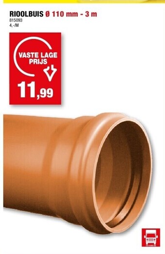 Hubo Rioolbuis ø 110 mm - 3 m aanbieding