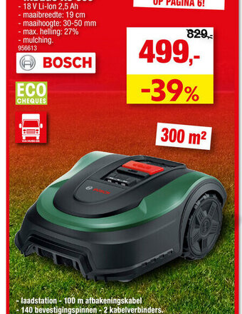 Hubo BOSCH Robotmaaier “indego xs 300” aanbieding