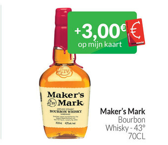 Maker's Mark Bourbon Whisky - 43° 70CL