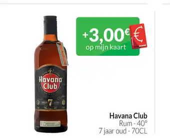 Intermarché Havana Club Rum - 40° 7 jaar oud - 70CL aanbieding