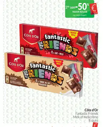 Intermarché Côte d'Or Fantastic Friends Melk of melkcrème 8 stuks aanbieding