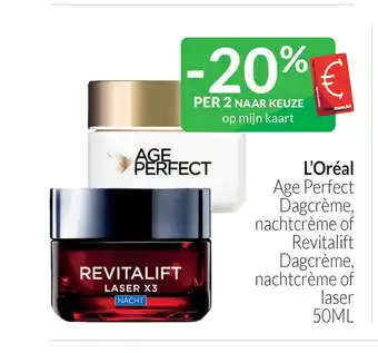 L'Oréal Age Perfect Dagcrème, nachtcrème of Revitalift Dagcrème, nachtcrème of laser 50ML