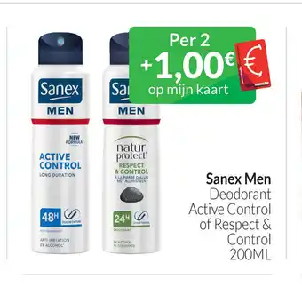 Intermarché Sanex Men Deodorant Active Control of Respect & Control 200ML aanbieding