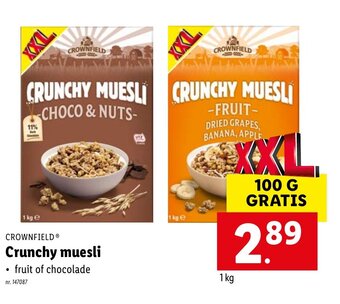 Lidl Crownfield Crunchy muesli aanbieding