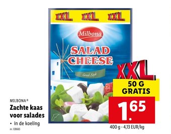 Lidl Milbona Zachte kaas voor salades aanbieding
