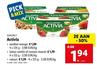 Lidl Danone Activia aanbieding