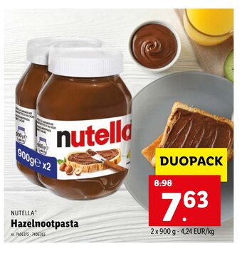 Nutella Hazelnootpasta