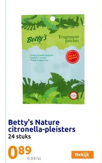Action Betty's Nature citronella-pleisters aanbieding