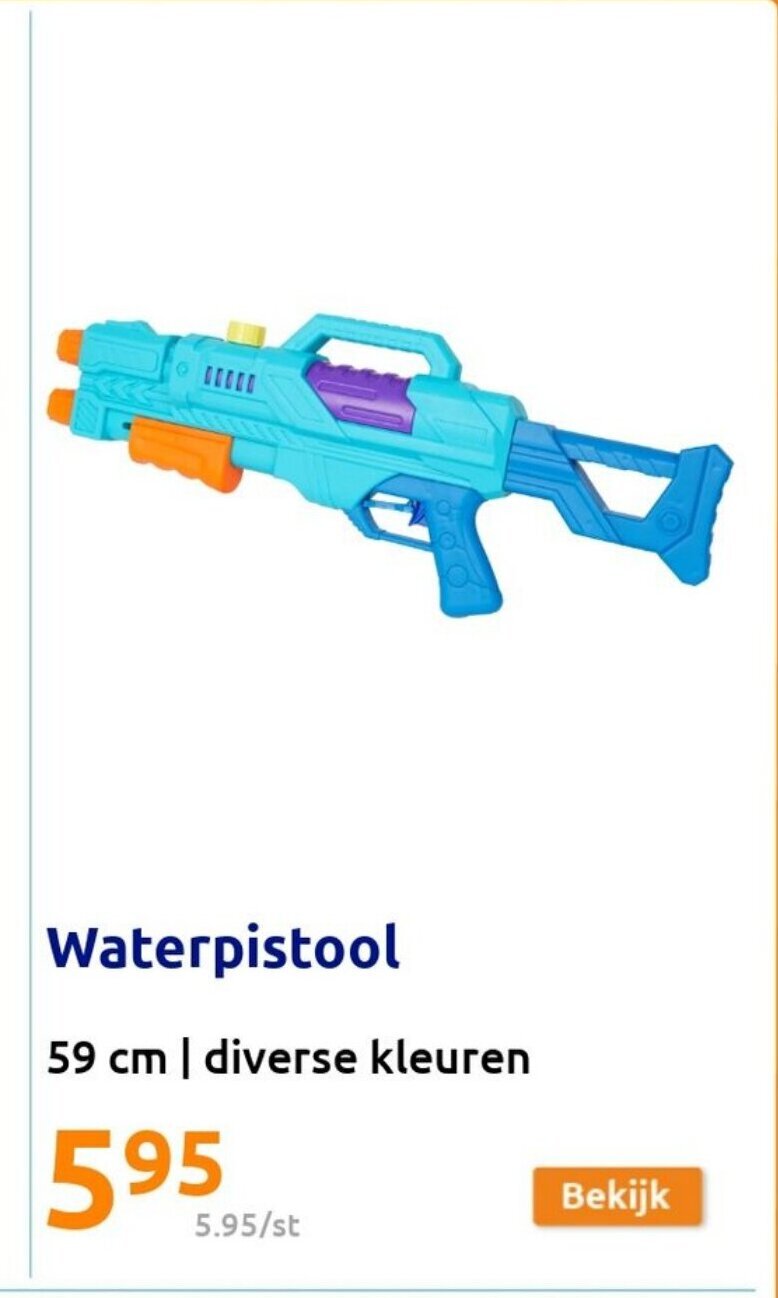 Waterpistool 59 cm promotie bij Action