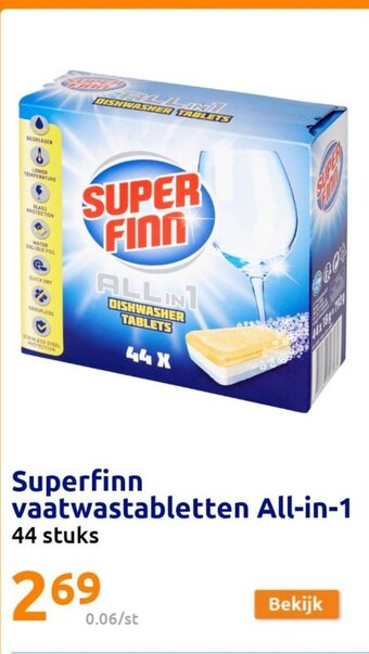 Action Superfinn vaatwastabletten All-in-1 aanbieding
