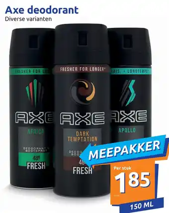 Axe deodorant 150ml
