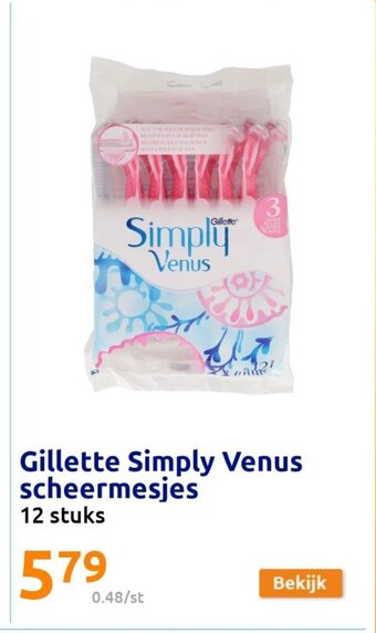 Action Gillette Simply Venus scheermesjes aanbieding
