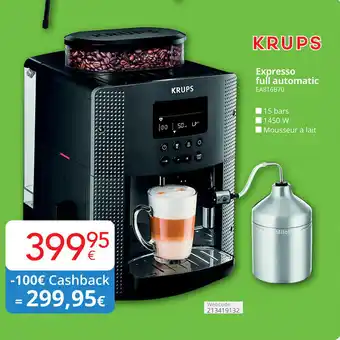 Eldi KRUPS Expresso full automatic EA816B70 aanbieding