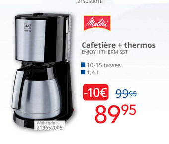 Eldi Melittä Cafetière + thermos ENJOY II THERM SST aanbieding