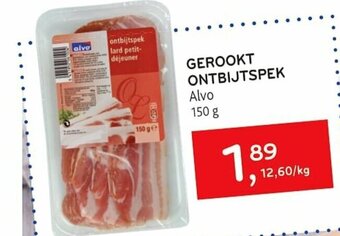 Alvo Gerookt ontbijtspek 150g aanbieding