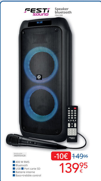 Eldi FESTI SOUND Speaker bluetooth aanbieding