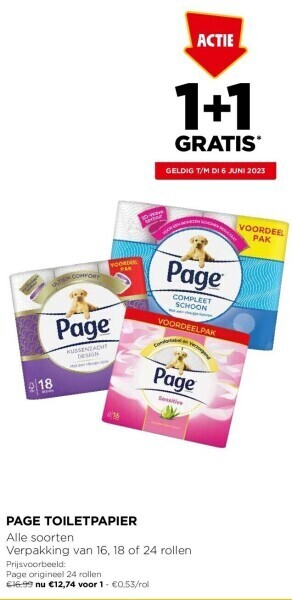 Jumbo Page toiletpapier aanbieding